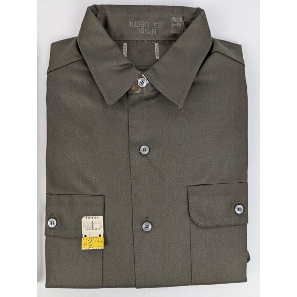 Vintage Dead Stock Union Made Fisher Scientific Button Down Shirt Mens Size 15.5 - Picture 2 of 10